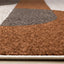 Malibu Rug - Curvy Geometric Taupe Oxblood pile height