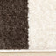 Malibu Rug - Curvy Geometric Taupe Oxblood side detail