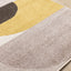 Malibu Rug - Curvy Geometric Taupe Yellow corner