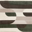 Malibu Rug - Curvy Geometric Taupe Green full sample