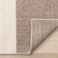 Malibu Rug - Curvy Geometric Taupe Green corner flipped to show underside