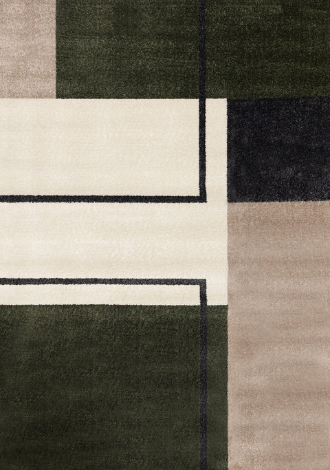 Malibu Rug - Modern Geometric Green full sample
