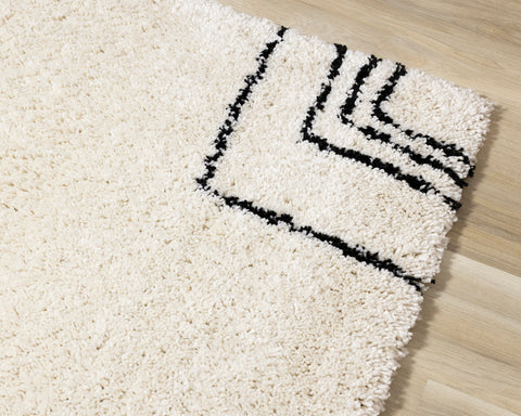 Maroq Shag Rug - Blocky corner