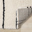 Maroq Shag Rug - Blocky corner flipped to show underside
