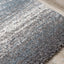 Maroq Shag Rug - Blue / Grey Stripes corner