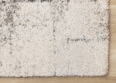 Marquis Distressed Rug - White Grey Patches corner detail