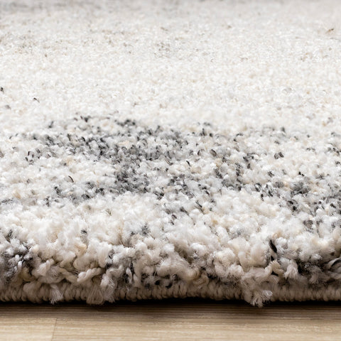 Marquis Distressed Rug - White Grey Patches pile height