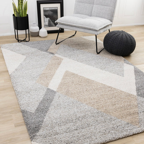 Marquis Rug - Abstract Geometric in living room setting