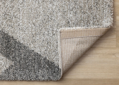 Marquis Rug - Abstract Geometric corner flipped to show underside