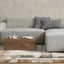 Marquis Distressed Rug - Orange Cream in living room setting