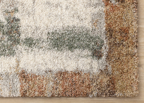 Marquis Distressed Rug - Orange Cream corner detail