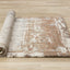 Marquis Distressed Rug - Orange Cream roll on floor