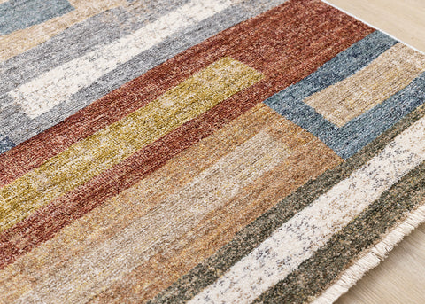 Muse Rug - Layered Bricks corner