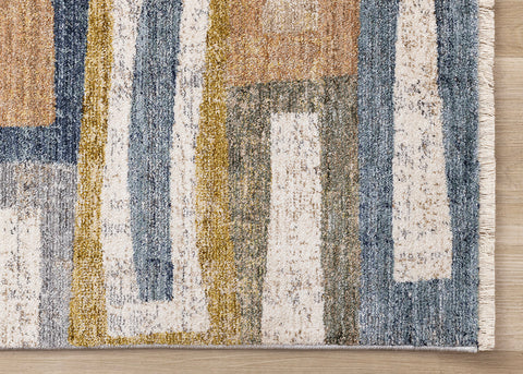 Muse Rug - Layered Bricks corner detail
