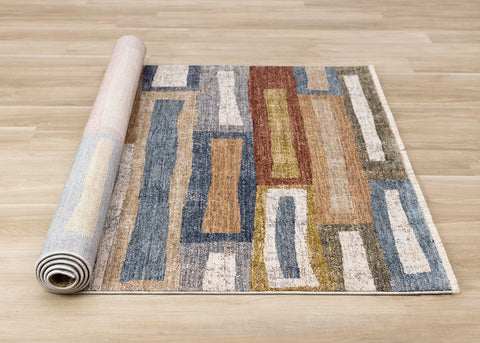 Muse Rug - Layered Bricks roll on floor