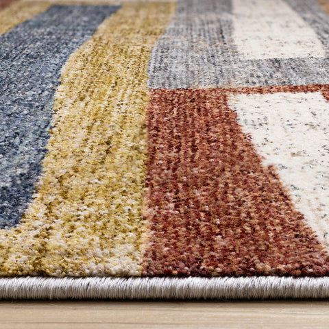 Muse Rug - Layered Bricks pile height