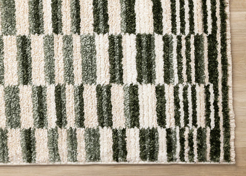 Nala Rug - Striped Rows corner detail