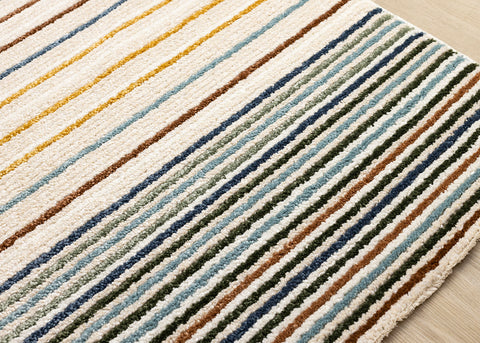 Nala Rug - Multicolor Stripes corner