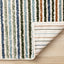 Nala Rug - Multicolor Stripes corner flipped to show underside