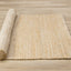 Naturals Jute Rug - Intricate Light Oak Weave roll on floor