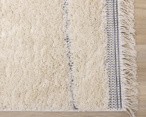 Novato Rug - Asymetric Lines Cream corner