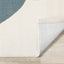 Safi Rug - Modern Abstract corner flipped to show underside