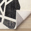 Samira Rug - Shattered Glass corner flipped to show underside