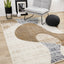 Serene Distressed Rug - Curvy Shapes in living room setting