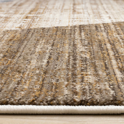 Serene Distressed Rug - Curvy Shapes pile height