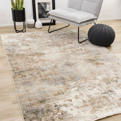 Serene Distressed Rug - Southwestern in living room setting