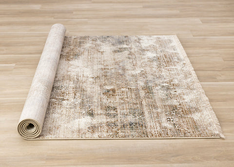 Serene Distressed Rug - Southwestern roll on floor