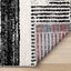 Swift Rug - Patterned Lines corner flipped to show underside
