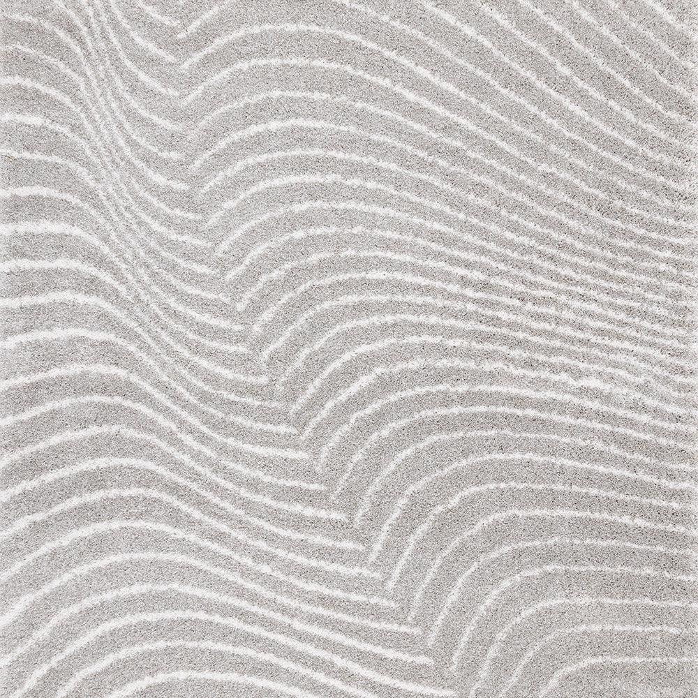 Shira Soft Touch Rug - Grey Waves sample