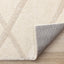 Sully Rug - Broken Lattice corner flipped to show underside