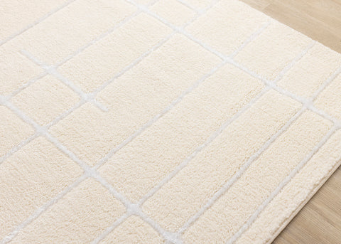 Sully Rug - Cream Broken Lines corner