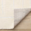 Sully Rug - Cream Broken Lines corner flipped to show underside