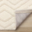Sully Rug - Beige Diamonds corner flipped to show underside
