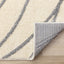 Sully Rug - Grey Swirl corner flipped to show underside