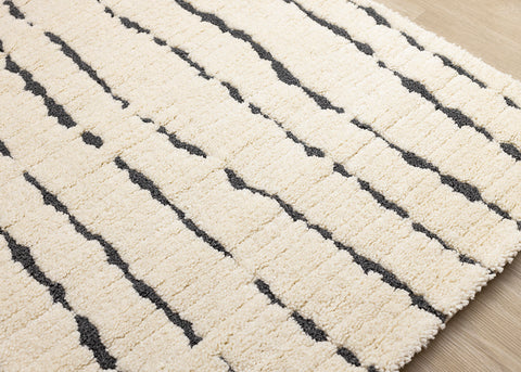 Talia Rug - Black Rain corner