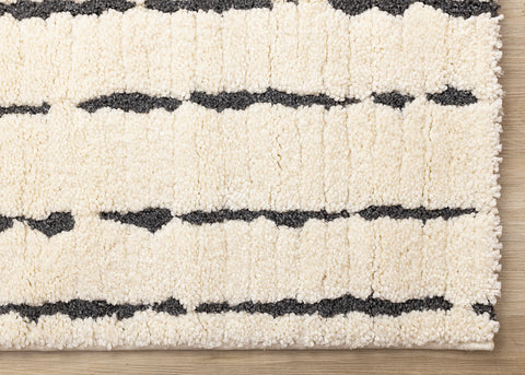 Talia Rug - Black Rain corner detail