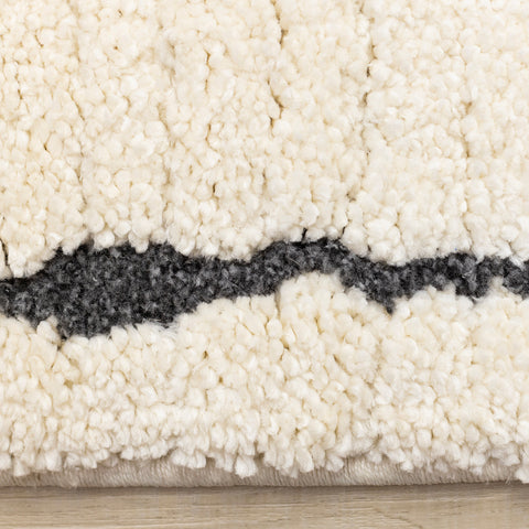 Talia Rug - Black Rain side detail