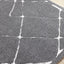 Talia Rug - Black Broken Lattice corner