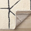 Talia Rug - Geometric Lattice corner flipped to show underside