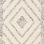 Talia Rug - Black Striped Diamond full sample
