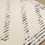 Talia Rug - Black Striped Diamond corner