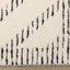 Talia Rug - Black Striped Diamond corner detail