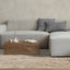 Zola Distressed Rug - Beige Cream in living room setting