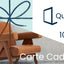 French version of a gift card for Qubik Furniture at a 100$ value showing the Nehru lounge chair, and French logo Meubles Qubik.
