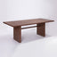 Walnut dining table, with solid wood ribbed base, and walnut veneer top.